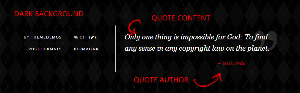 Quote post format example